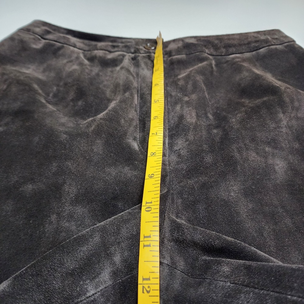 Carlisle Womens Vintage Calf Suede‎ Leather Pants Size 8 Straight Leg High Rise - Picture 12 of 15